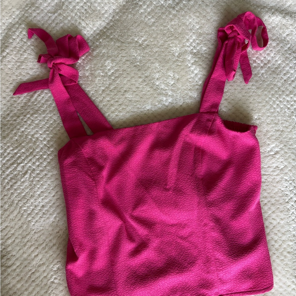 Old Navy Fuchsia Tank Top with Bow Straps